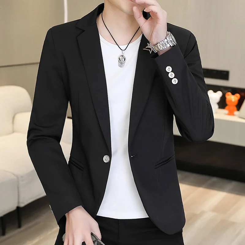 Blazer Men's Fashion Business Gentleman Groom Professional Gentleman Form-fitting Versatile Casual Formal Wear High-end Blazer - Image 2