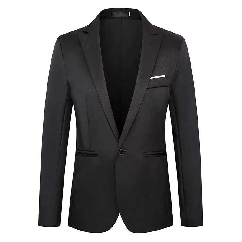 New Arrival Luxury Men Blazer Fashion Brand Suit Slim Fit Suit Blazers Male Jacket Business Casual Solid Color Long Sleeve - Image 3