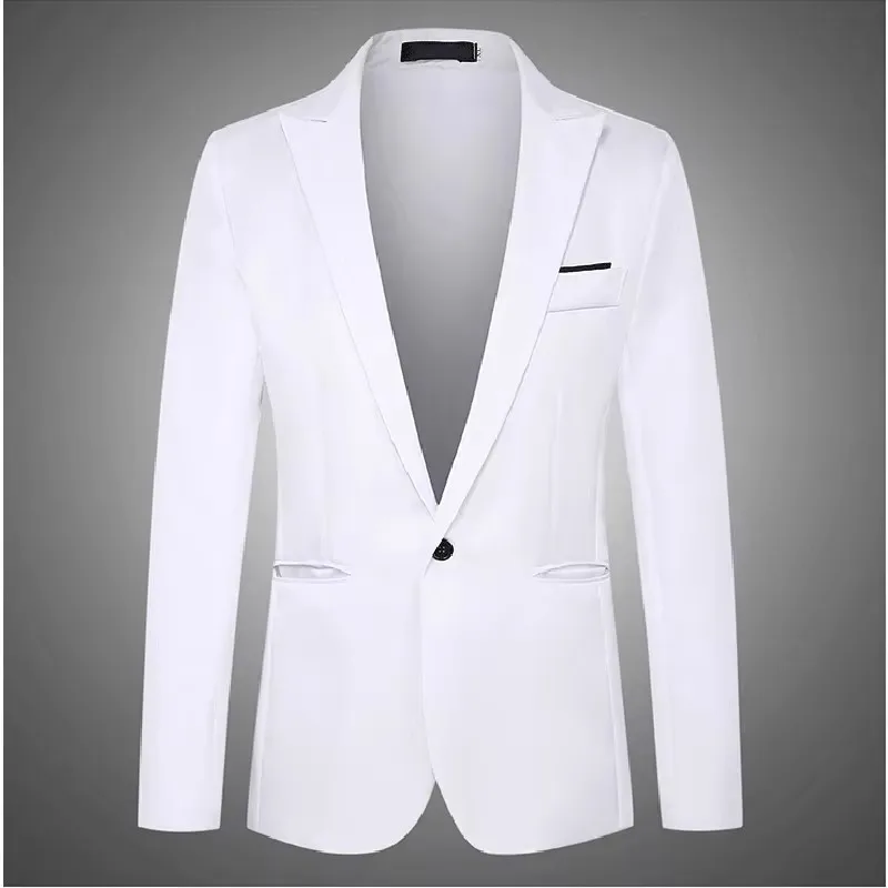 New Arrival Luxury Men Blazer Fashion Brand Suit Slim Fit Suit Blazers Male Jacket Business Casual Solid Color Long Sleeve - Image 4