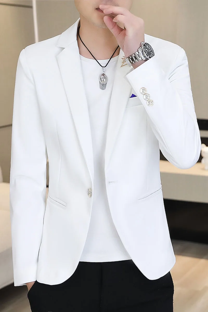 Blazer Men's Fashion Business Gentleman Groom Professional Gentleman Form-fitting Versatile Casual Formal Wear High-end Blazer - Image 6