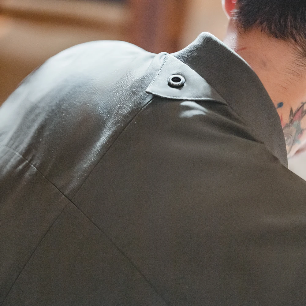 Maden Men Casual Collarless Grey Suit Jacket Functional Commuter Versatile Jacket Men's Clothing Solid Color Casual Blazers - Image 3